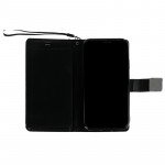 Wholesale Multi Pockets Folio Flip Leather Wallet Case with Strap for iPhone 12 Mini 5.4 inch (Black)